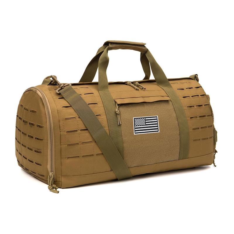 دافل بگ تاکتیکال QT&QY 40L Military Tactical Duffel Bag For Men Sport Gym Bag Fitness Tote Travel Duffel Bags Training Workout Bag With Shoe Compartment Basketball Football Weekender Bag