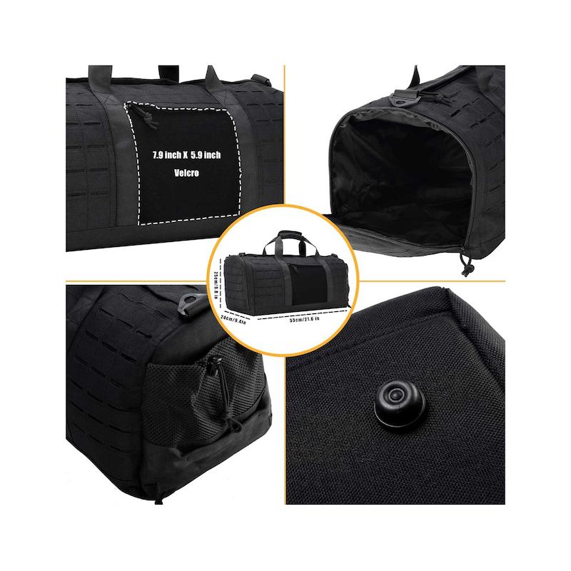 دافل بگ تاکتیکال QT&QY 40L Military Tactical Duffel Bag For Men Sport Gym Bag Fitness Tote Travel Duffel Bags Training Workout Bag With Shoe Compartment Basketball Football Weekender Bag