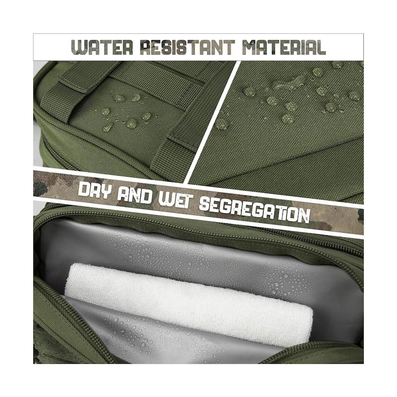 بگ لوازم بهداشتی تاکتیکی QT&QY Tactical Toiletry Bag For Men Hygiene Bag EDC Military Tool Molle Pouches Small Dopp Kit Mens Shaving Kit Travel shower Bags