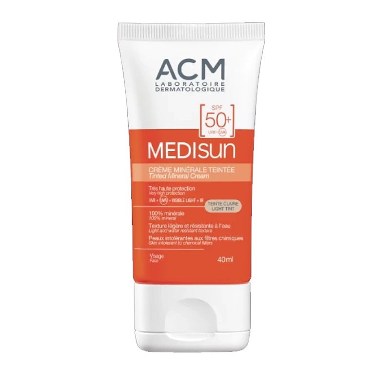 کرم ضدآفتاب مینرال رنگی ای سی ام ACM MEDISUN Tinted Mineral Cream SPF 50