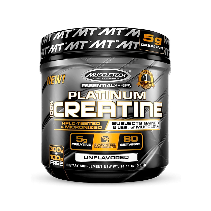 کراتین مونوهیدرات پلاتینیوم ماسل تچ MuscleTech Platinum 100% Creatine Monohydrate Powder Pure Micronized Muscle Recovery