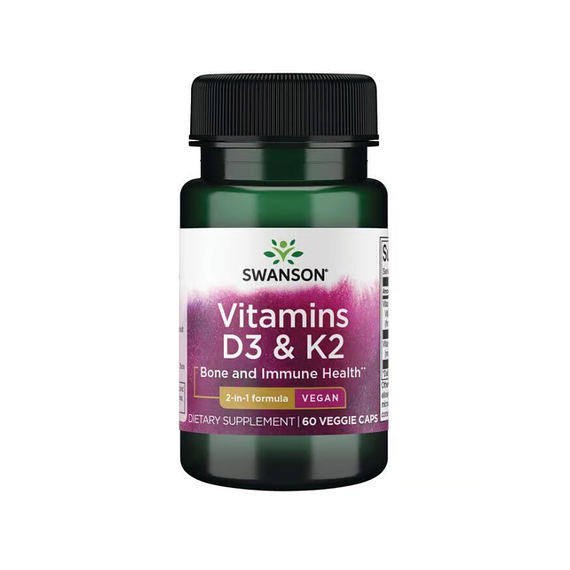 ویتامین دی و کا سوانسون Swanson Vitamins D3 & K2