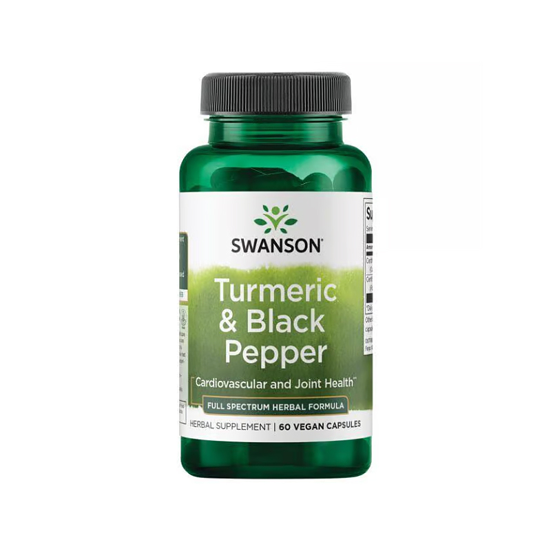 عصاره زردچوبه و فلفل سیاه سوانسون Swanson Turmeric & Black Pepper