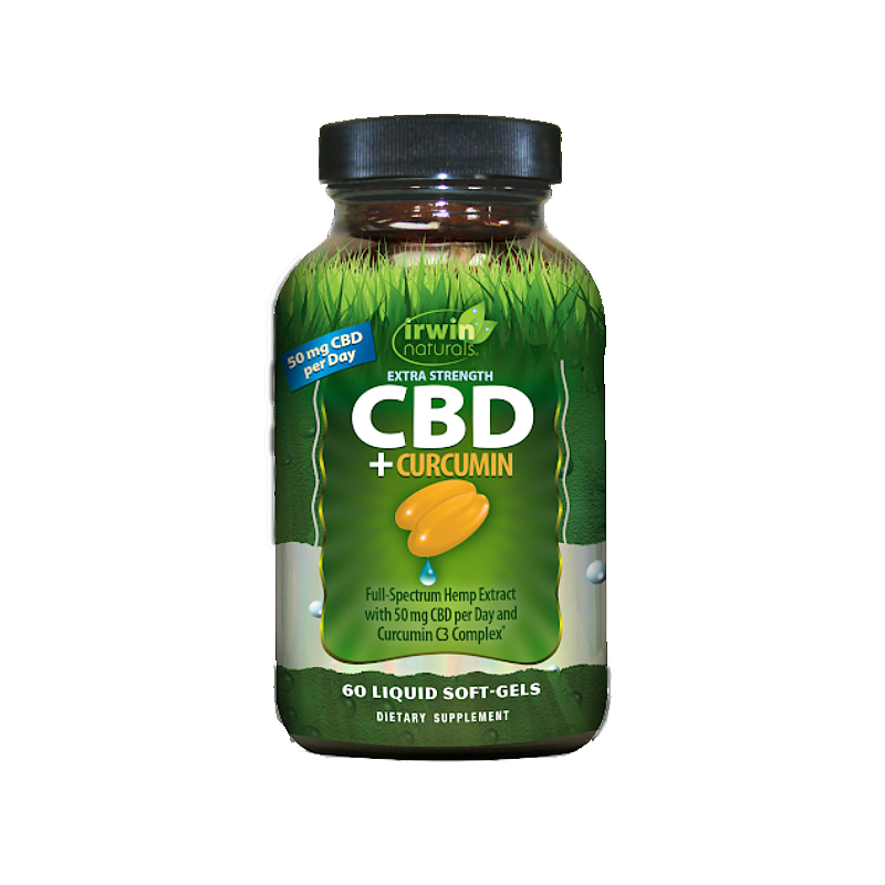 سی بی دی و کورکومین اروین نچرالز Irwin Naturals Extra Strength CBD + Curcumin