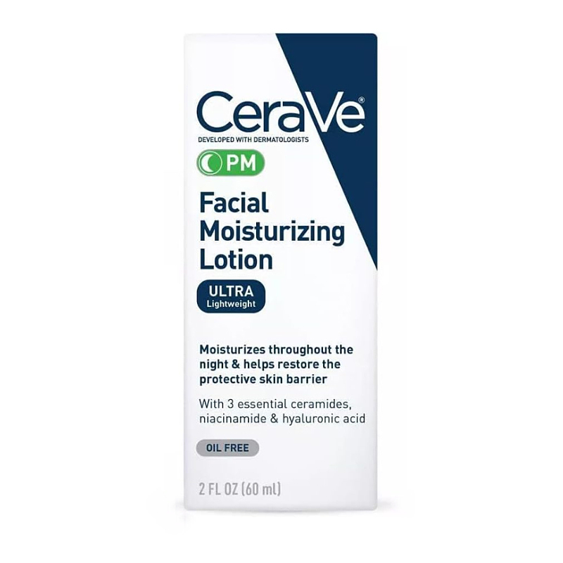 لوسیون شب مرطوب کننده صورت سراوی CeraVe PM Facial Moisturizing Lotion