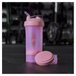 شیکر بلندر باتل BlenderBottle Shaker Bottle with Pill Organizer and Storage for Protein Powder, Classic V2 ProStak System, 22-Ounce, Pink