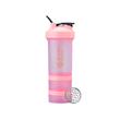 شیکر بلندر باتل BlenderBottle Shaker Bottle with Pill Organizer and Storage for Protein Powder, Classic V2 ProStak System, 22-Ounce, Pink