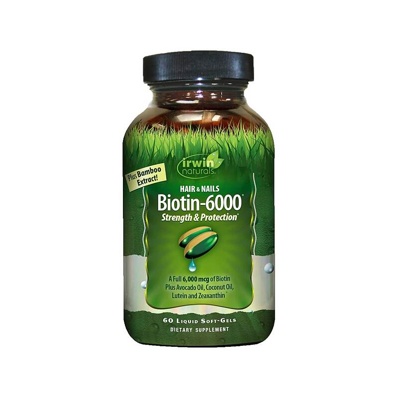 بیوتین ایروین نچرالز Irwin Naturals Biotin-6000 Supports Healthy Skin, Hair & Nails