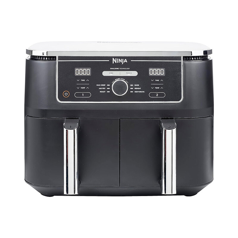 سرخ کن بدون روغن نینجا دوقلو نینجا Ninja Foodi Max Dual Zone Air Fryer 2470W Black, 9.5L, AF400UK