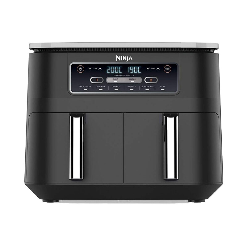  سرخ کن نینجا مدل AF300 دوقلو قابلیت چندکاره Ninja Foodi Dual Zone Air Fryer 2 Drawers, 6 Cooking Functions, 7.6L, Black, AF300ME