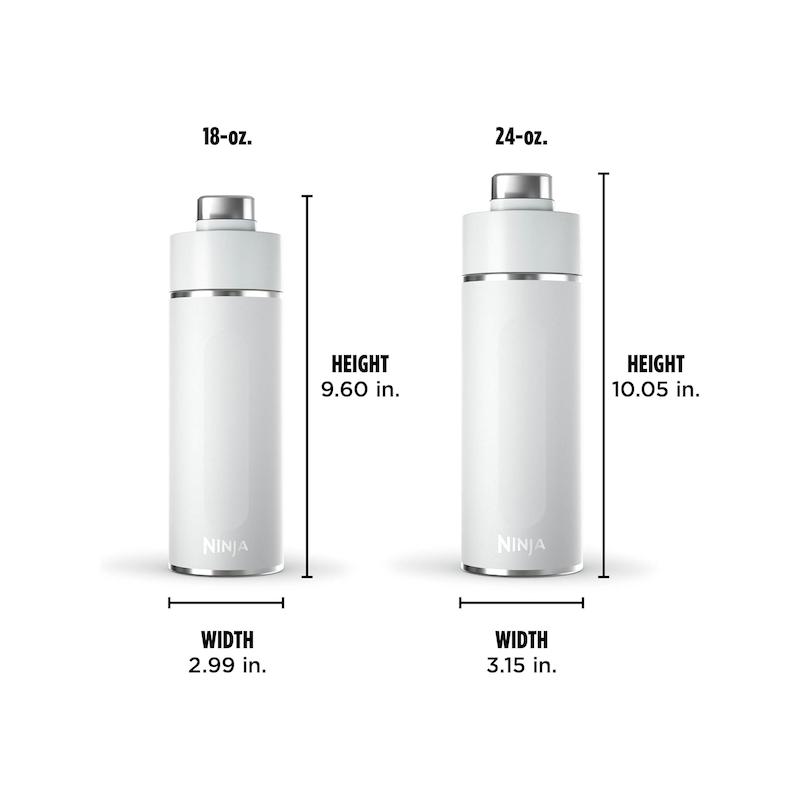 ماگ مسافرتی نینجا مدل Ninja DW2401BL Thirsti Travel Water Bottle, For Carbonated Sparkling Drinks, Colder and Fizzier Longer, Leak Proof