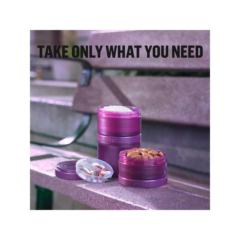 شیکر بلندر باتل BlenderBottle ProStak System with 22-Ounce Bottle and Twist n' Lock Storage