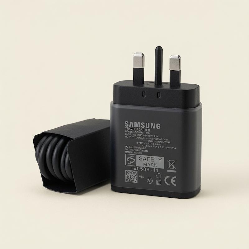 شارژر دیواری ۴۵ وات سامسونگ مدل EP-TA845 به همراه کابل Type-C به Type-C (جریان ۵ آمپر)