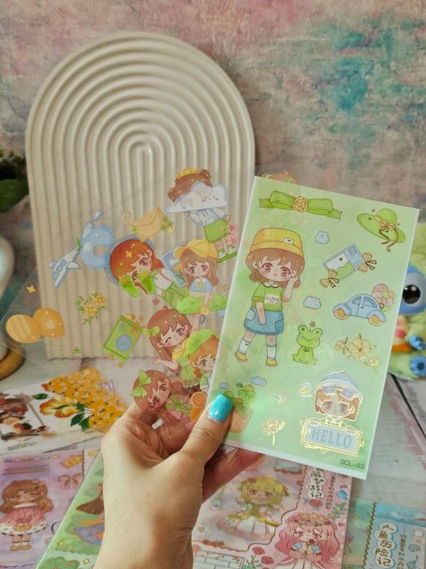 استیکر دختر  4 برگی