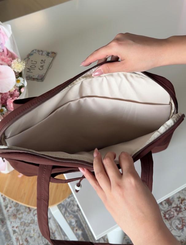کیف لپتاپ پاپیونی قهوه ای🤎🏹