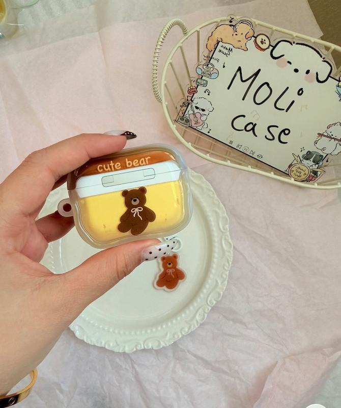 کیس ایرپاد خرس قهوه ای🧸💛