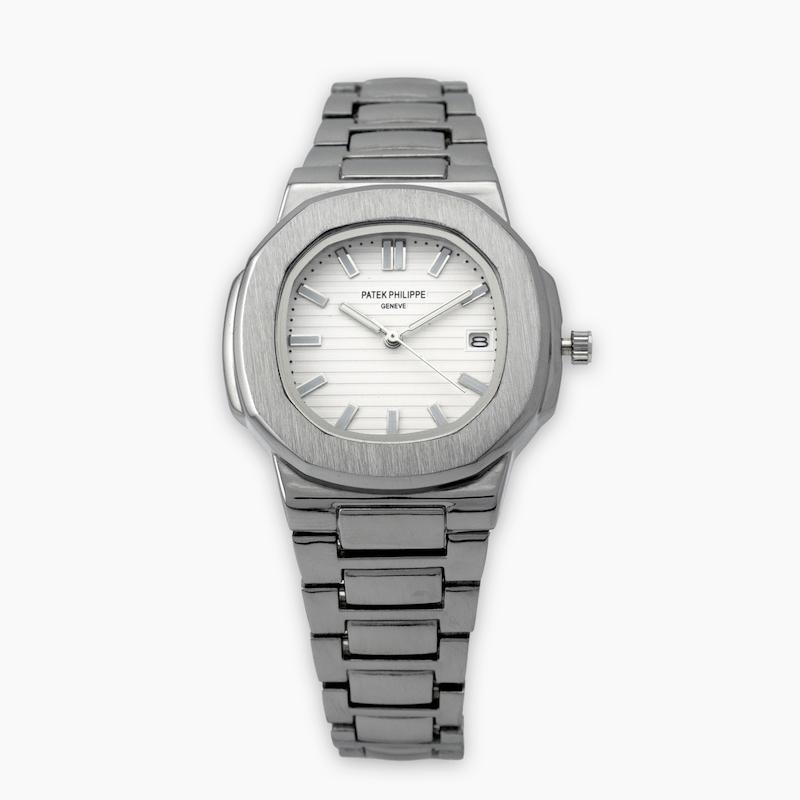 ساعت مچی زنانه پتک فیلیپ مدل ناتیلوس صفحه سفید 