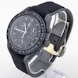 ساعت مچی امگا × سواچ بند رابر مشکی | Omega × Swatch Mission to Moon