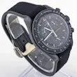 ساعت مچی امگا × سواچ بند رابر مشکی | Omega × Swatch Mission to Moon