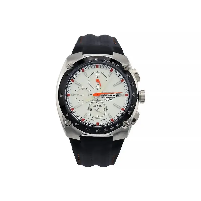 ساعت مچی مردانه سیکو کرونوگراف بند چرم | Seiko
