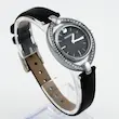 ساعت مچی زنانه سواروسکی بند چرم | Swarovski Black Leather Strap