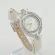 ساعت مچی زنانه سواروسکی بند چرم سفید | Swarovski Leather Strap