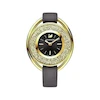 ساعت مچی زنانه سواروسکی بند چرم | Swarovski Gold Leather Strap