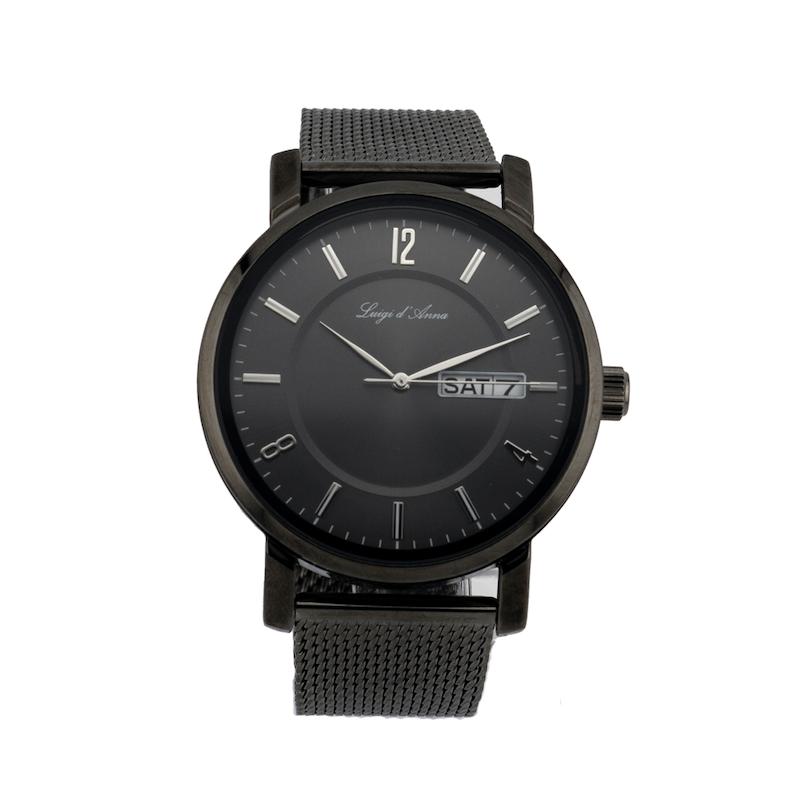 ساعت مچی مردانه لوییجی د آنا بند حصیری مشکی