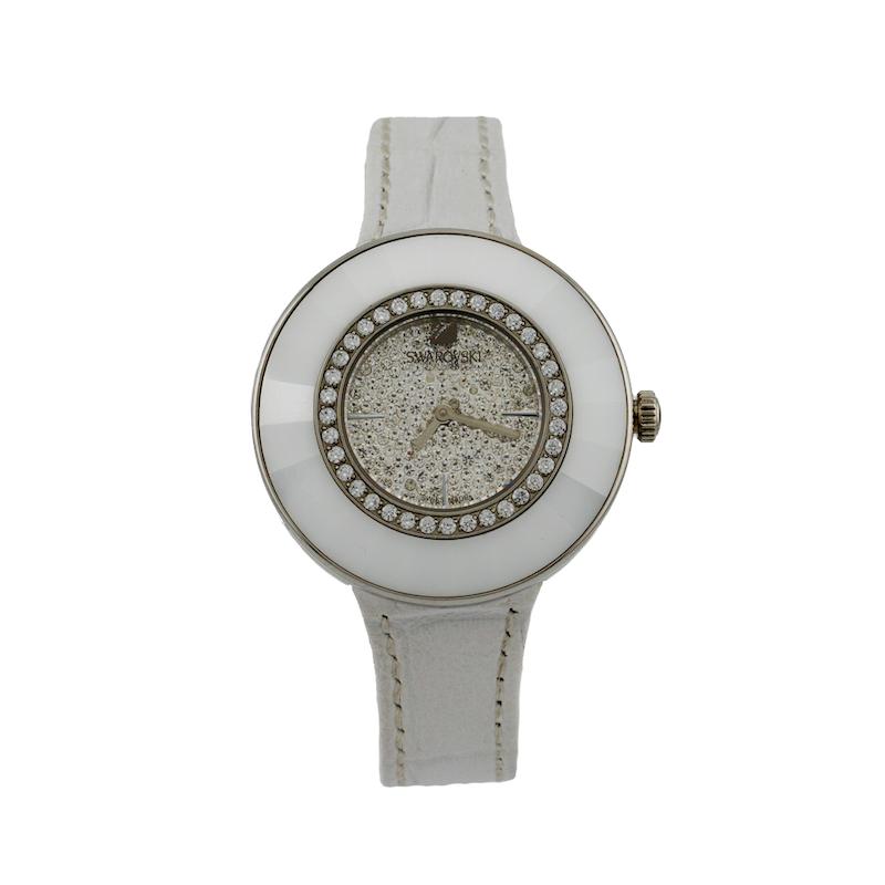 ساعت مچی زنانه سواروسکی - Swarovski White Leather