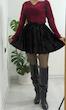 دامن مخمل کوتاه