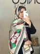 شال نخی HERMES سرخابی سبز کد2427