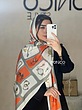 شال نخی نارنجی HERMES کد2450