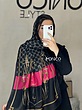 شال نخی GUCCI مشکی سرخابی کد2592