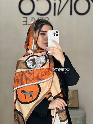 شال نخی HERMES نارنجی کد2618