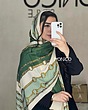 شال نخی سبز روشن-تیره کد2620