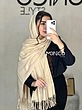 شال موهر وارداتی کرم روشن کد2825