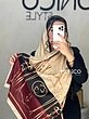 شال ابریشم GUCCI زرشکی مشکی کد3080