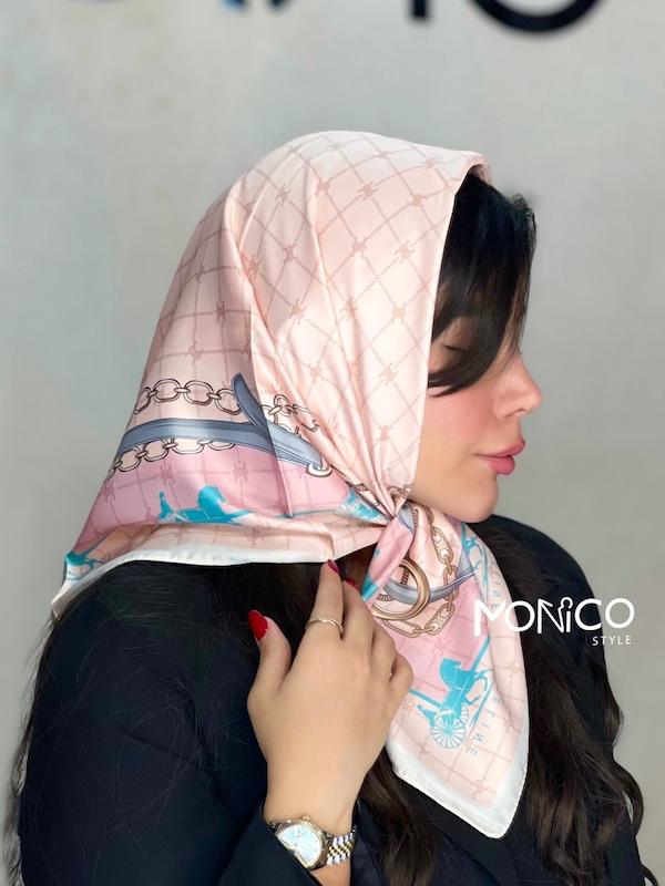 مینی اسکارف ابریشم صورتیCELINEکد5013