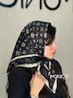 مینی اسکارف ابریشم LV مشکی کد5030