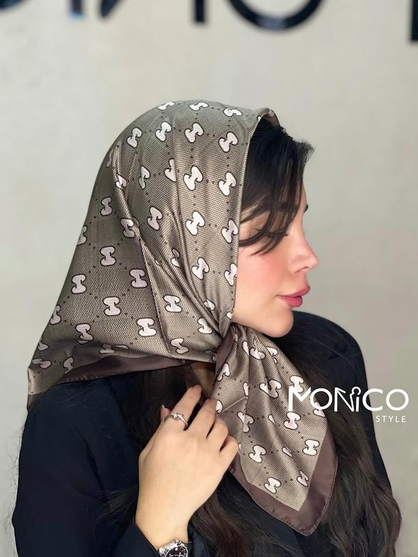 مینی اسکارف ابریشم شکلاتیGUCCIکد5032
