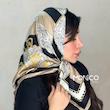 مینی اسکارف ابریشم مشکی کد5035