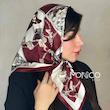 مینی اسکارف ابریشم زرشکی کد5043