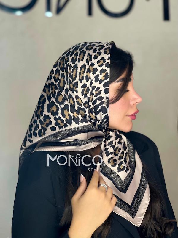 مینی اسکارف ابریشم پلنگی کد5081