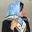 مینی اسکارف ابریشمLVآبی روشن کد5088