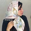 مینی اسکارف ابریشمDIORصورتی گل کد6020