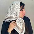 مینی اسکارف ابریشمLV لوگو شیری کد6041