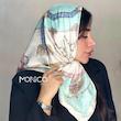 مینی اسکارفGUCCIحاشیه آبی فیروزه ای کد6071