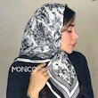 مینی اسکارف ابریشم دیور جنگل مشکی کد3039