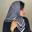 مینی اسکارف ابریشمCKسرمه ای کد3060