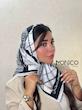 مینی اسکارف حریرابریشمDIORسفید مشکی کد7020